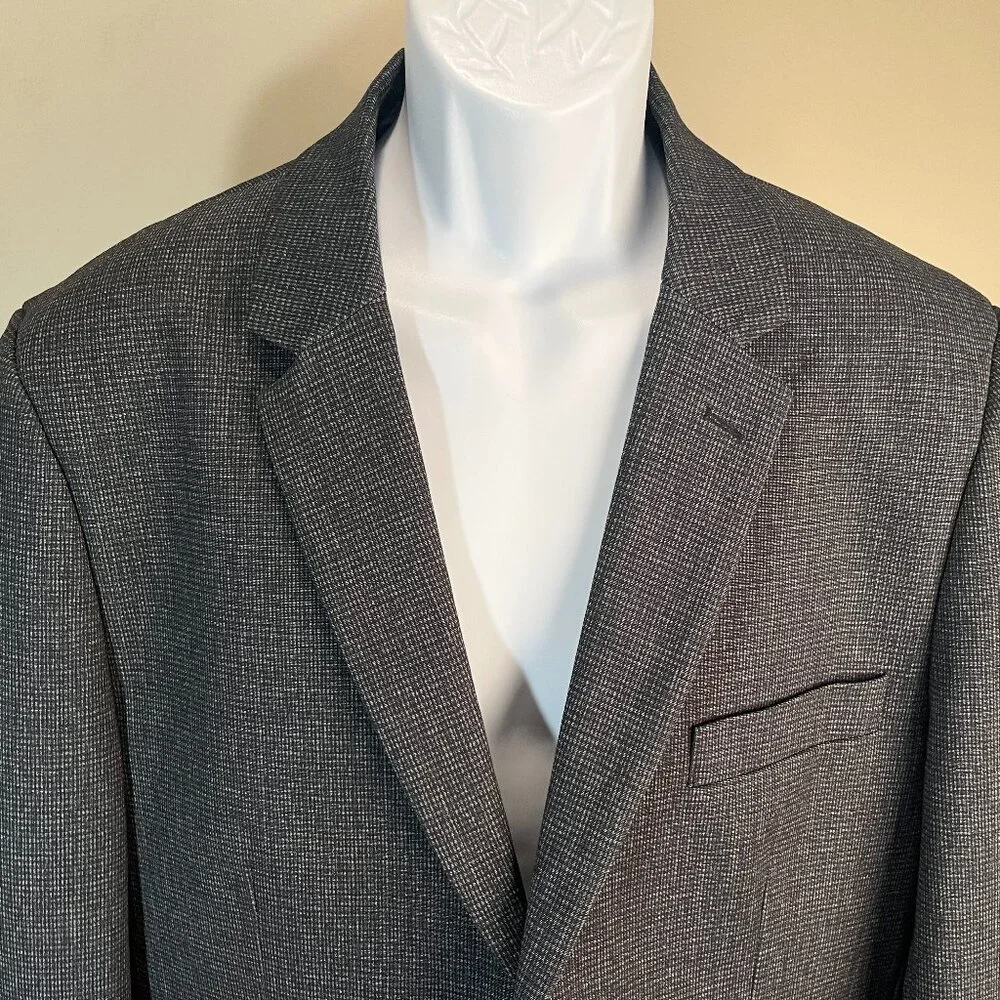 🔥 7 Diamonds Men’s Gray Blazer Sport Coat Suit Jacket 46R XL EUC 🔥